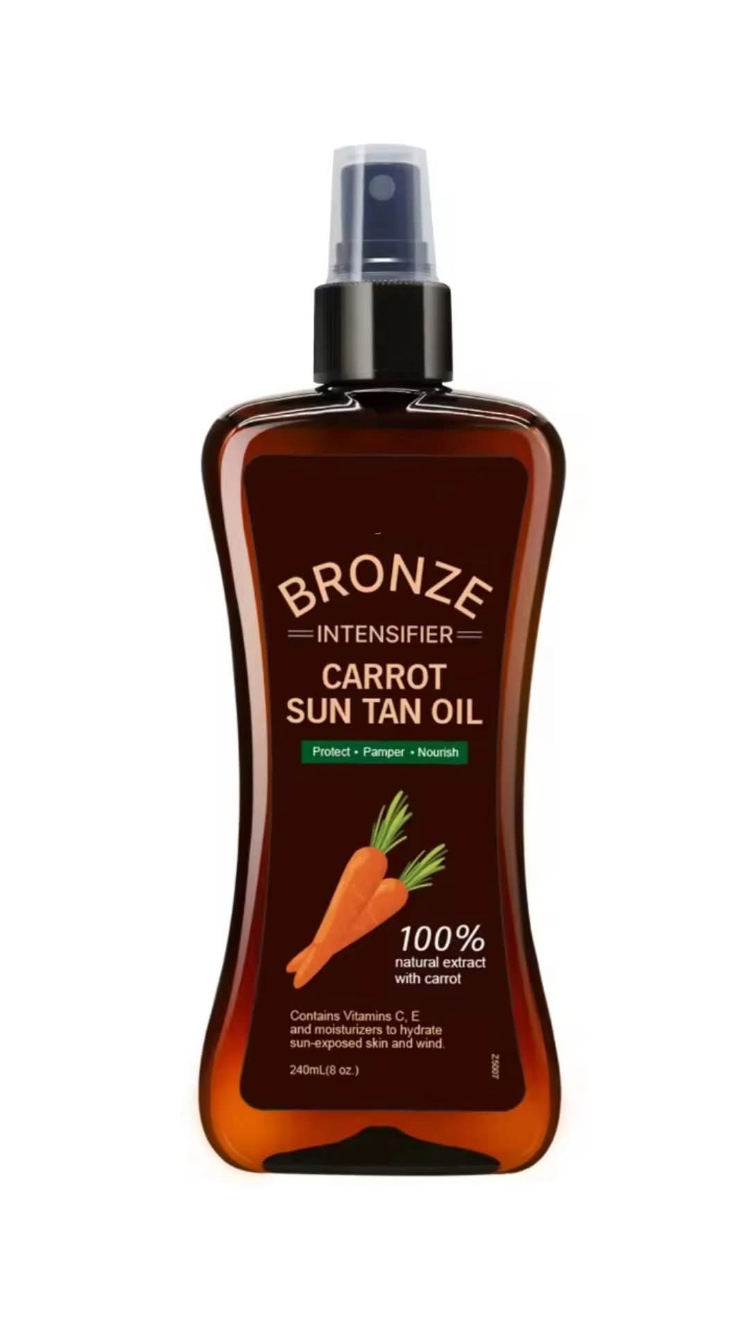 Carrot sun tan oil